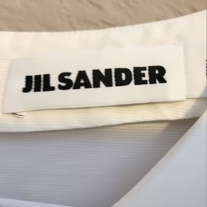 White Jil Sander summer blouse in size small, tagged as 38, beautiful linen.